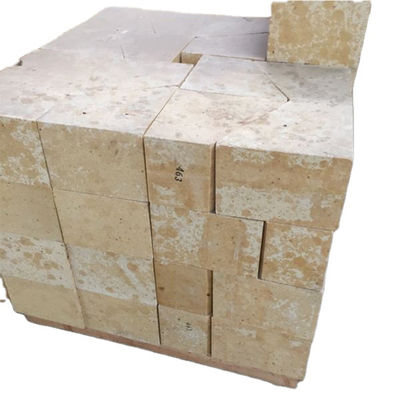 ladrillo de silicio refractario personalizado para horno de vidrio en color blanco-amarillo