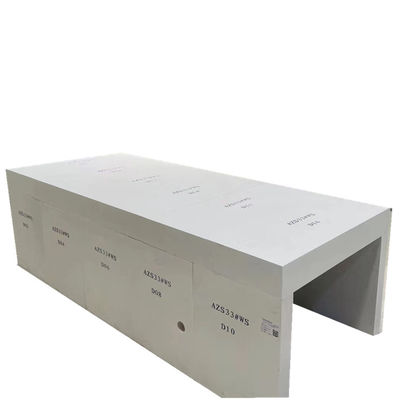 Contenido de SiC % 0 Bloque refractario fundido AZS33 AZS36 AZS41 para horno de fibra de vidrio flotante