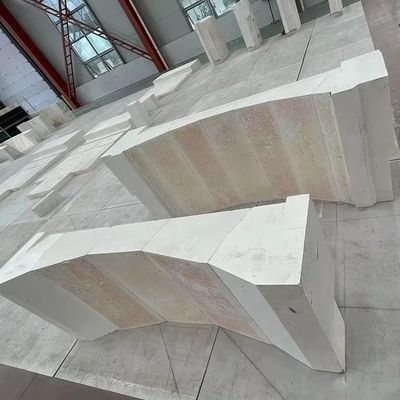 Alta refractoría Gable izquierda y derecha AZS fundición de zirconio fundido alumina de silicio ladrillo