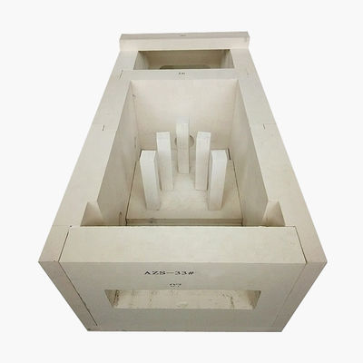 ladrillos de zirconio corindón refractario fundido AZS ladrillos fundidos para horno de fusión de vidrio