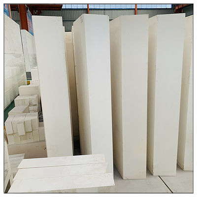 ZrO2 blanco 32-41% refractario fundido fundido AZS bloque de ladrillo de garganta para horno de fundición de vidrio