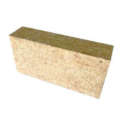 ladrillo refractario para horno de vidrio en color blanco-amarillo