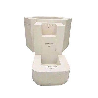 AZS41 Bloque refractario de zirconio corindón fundido de chatarra duradera para hornos de vidrio