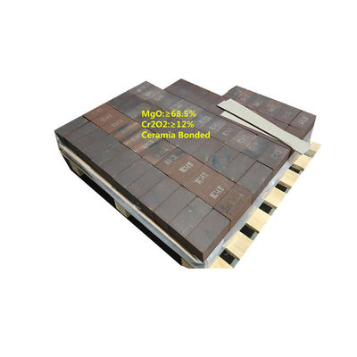 22% Porosidad aparente y RUL de 1550 AOD ladrillos refractarios de horno hechos de magnesita cromo material para la transferencia de calor